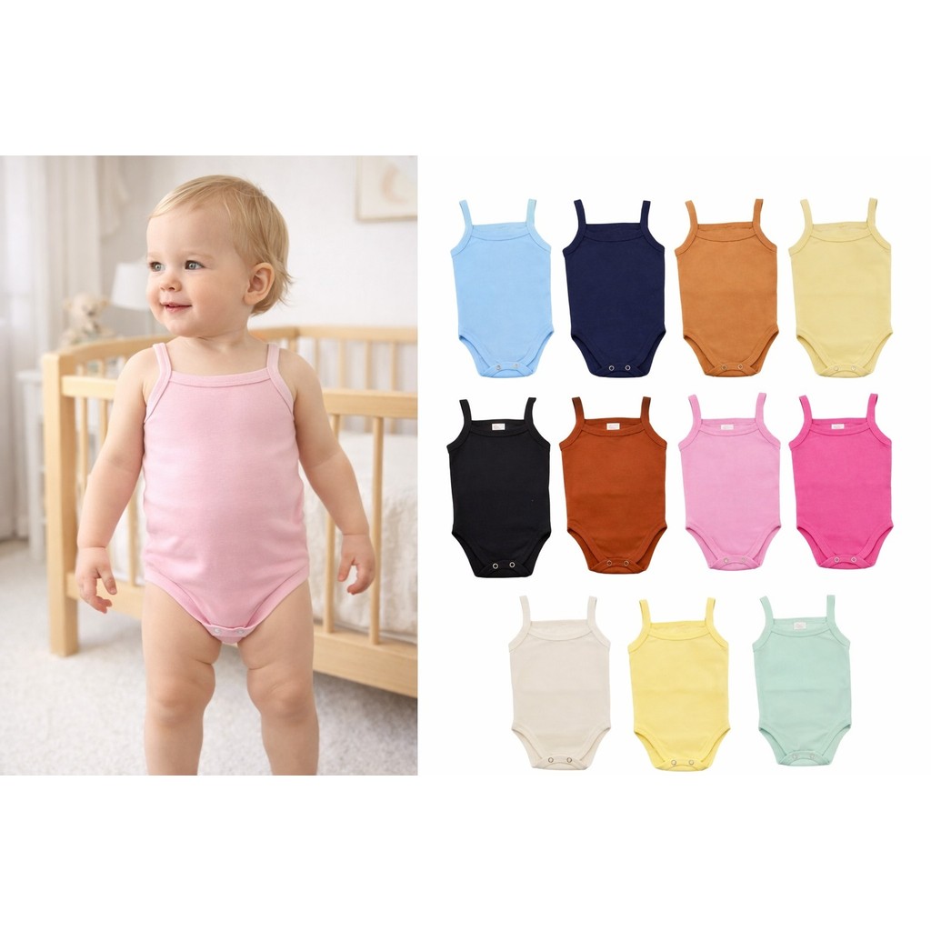 Body Bebê Alcinha em Suedine 100% Algodão Luxo Limpinho menina 100% algodão sem manga feminino verão