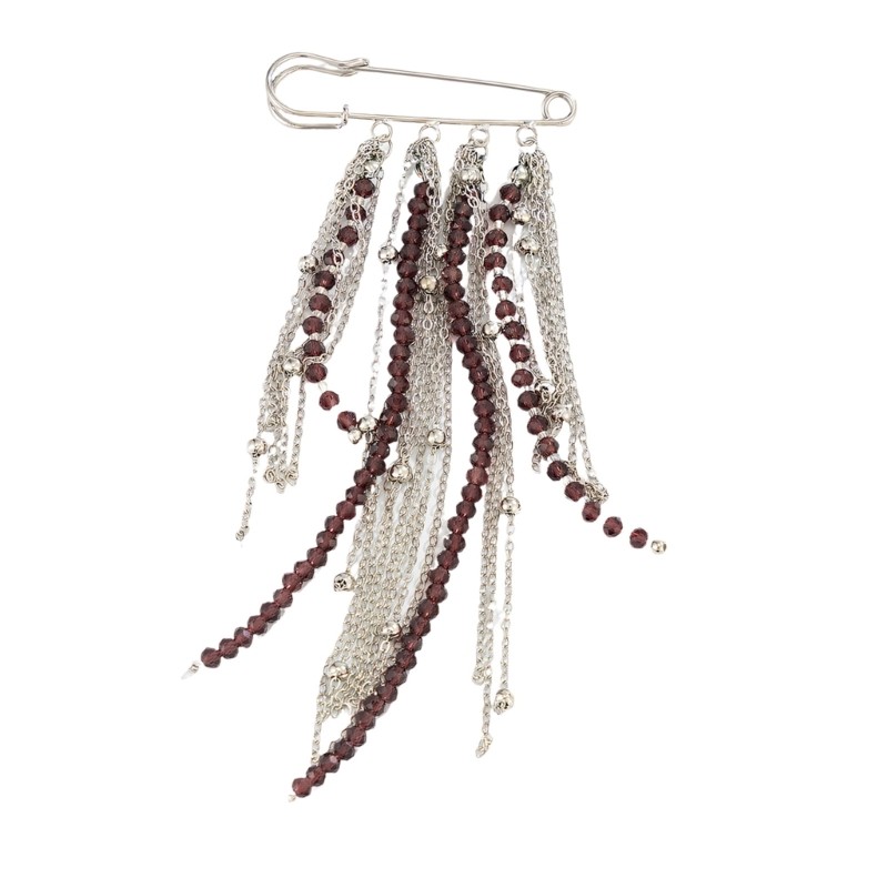 Estone Cintilante Strass Franja Broche Elegante Declaração Lapela Pino Acessórios Para Blazers E Jeans