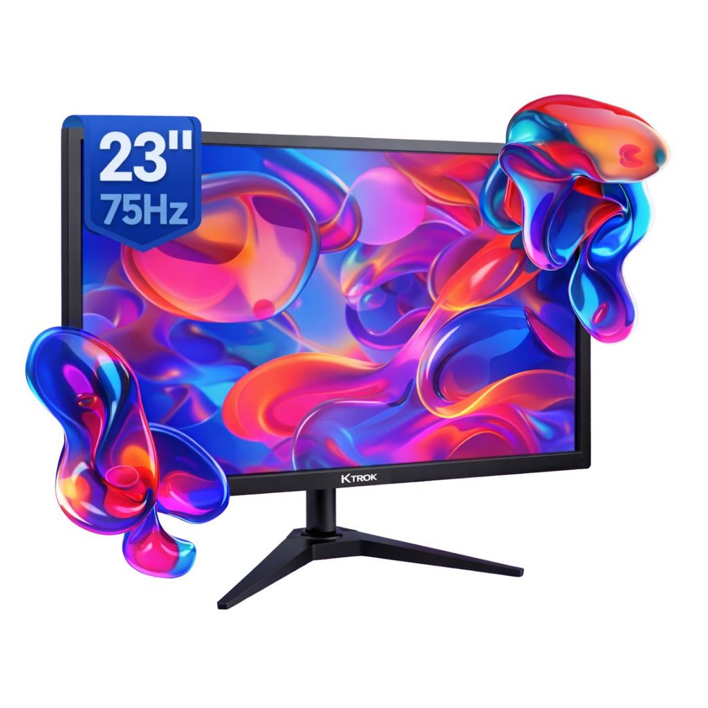 Monitor 23 Polegadas Ktrok Full HD 75Hz 5ms HDMI VGA Custo Benefício