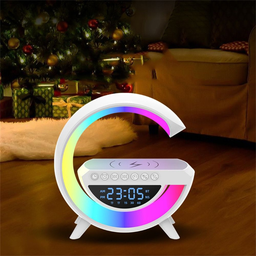 Caixa de Som Inteligente G-Speaker MISULI com Relógio Luminária LED Bluetooth