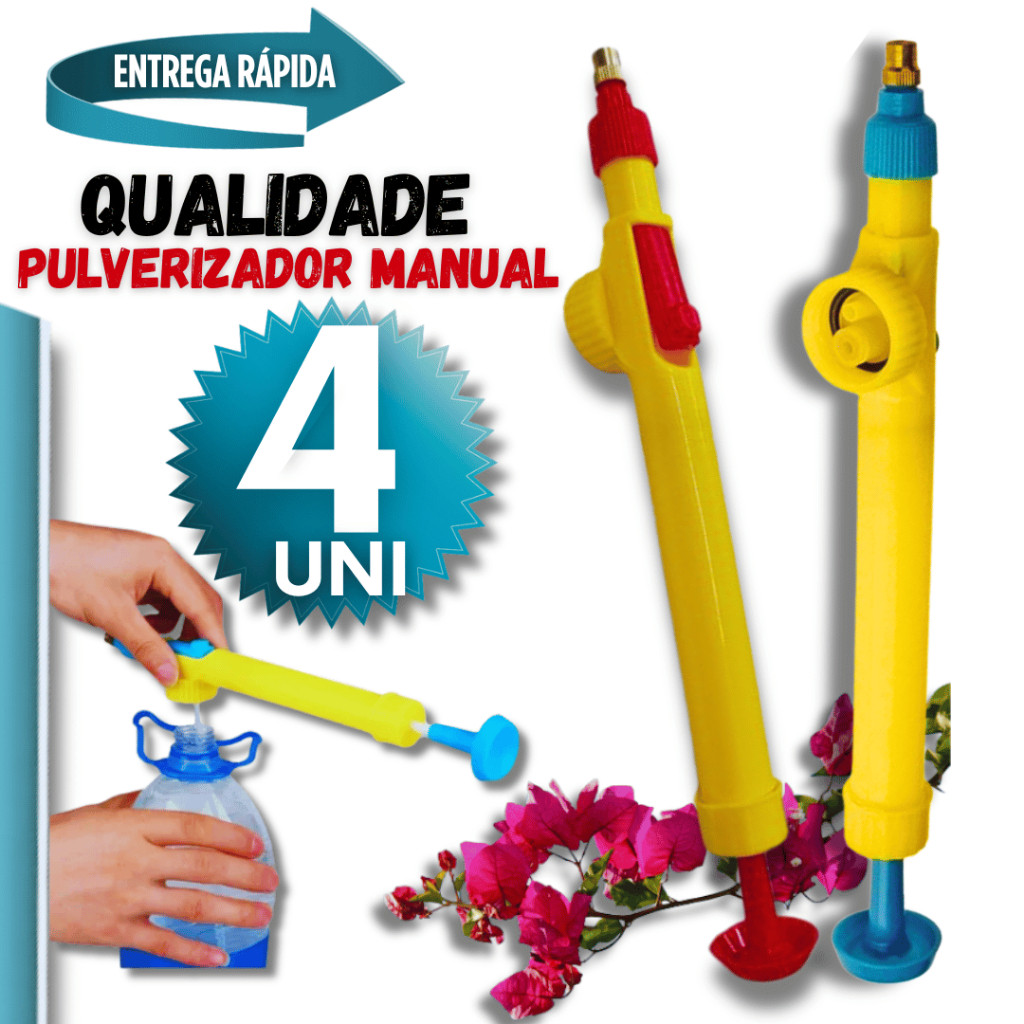 Conjunto Jogo Kit4/3/2 Pulverizador E Borrifador Para Garrafa Pet Manual Spray Para Jardinagem Adaptável Multiuso