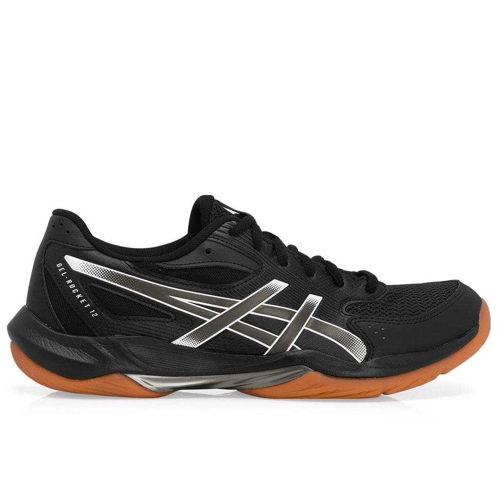 Tênis Asics Gel Rocket 12 Preto e Cinza em Oferta na Shopee