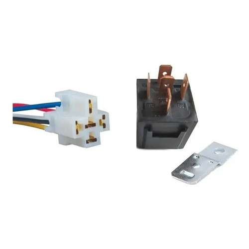 Kit Rele Auxiliar Universal 12v 40a 5 Pinos+chicote