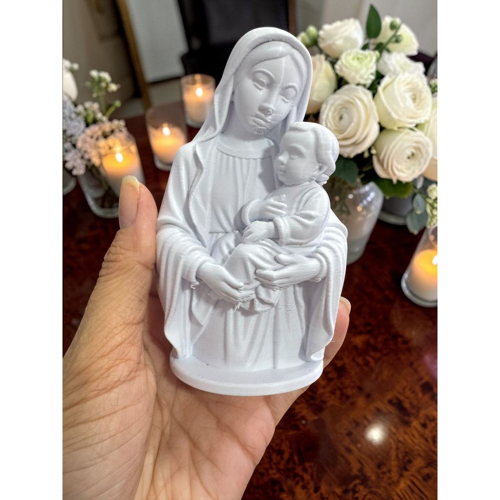 Escultura Virgem Maria Presente Espiritual Proteção Lar imagem sacra decoração católica presente religioso católico