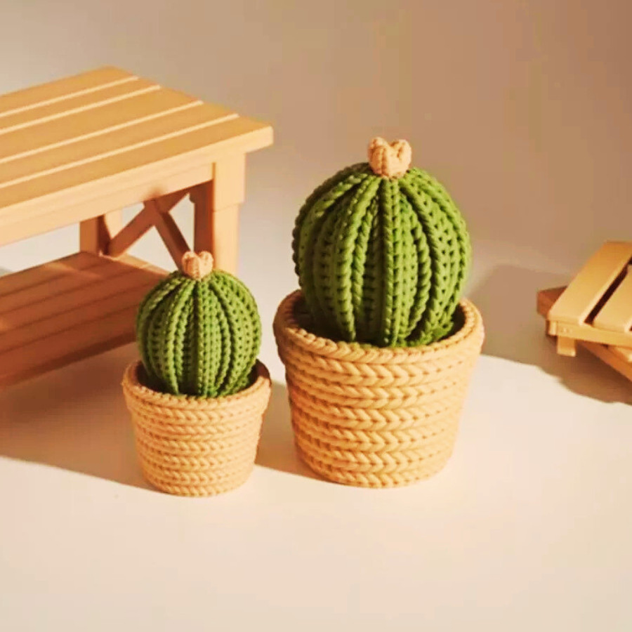 Oferta Especial KIT 2 Plantas Decorativas Design moderno 3D Efeito Tricô – Decoração para sala Escritório envio imediato