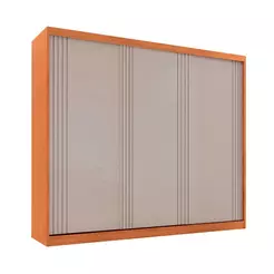 Guarda-Roupa Casal Royale 100% MDF 3 Portas Naturalle e Off White