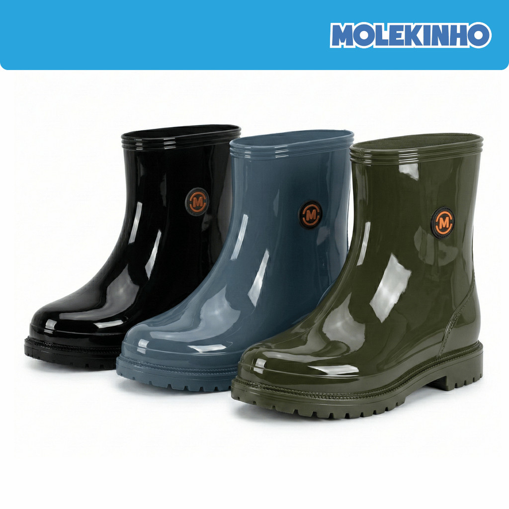 Bota Galocha Infantil Molekinho Menino Cano Curto Impermeável Original
