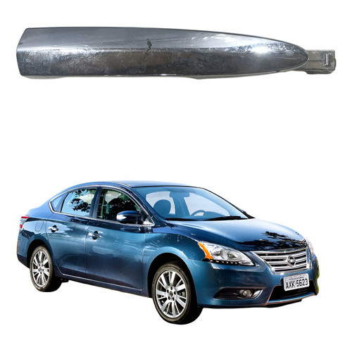 Maçaneta Externa Porta Traseira Esquerda Nissan Sentra 2014 Prateado Traseira