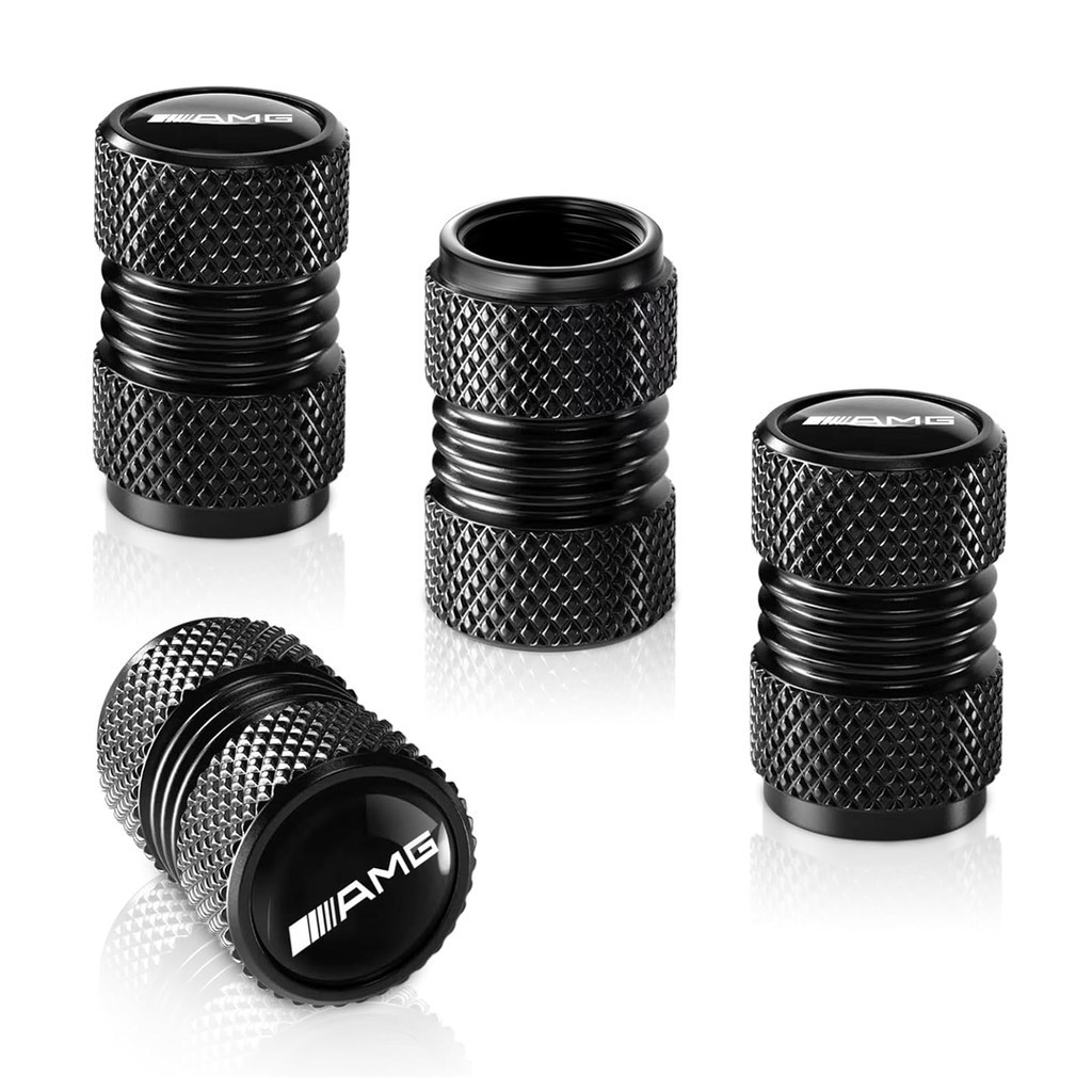 Tampa Da Haste Válvula Do Pneu Para Mercedes Benz AMG Cinto O-Ring Vedação Resistente À Corrosão De Ar 4 Pacote Preto