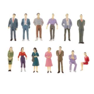 [Fineblue] Modelo De Figuras Em Miniatura De 13 Unidades , O : 50 De Pessoas Sentadas E Pé