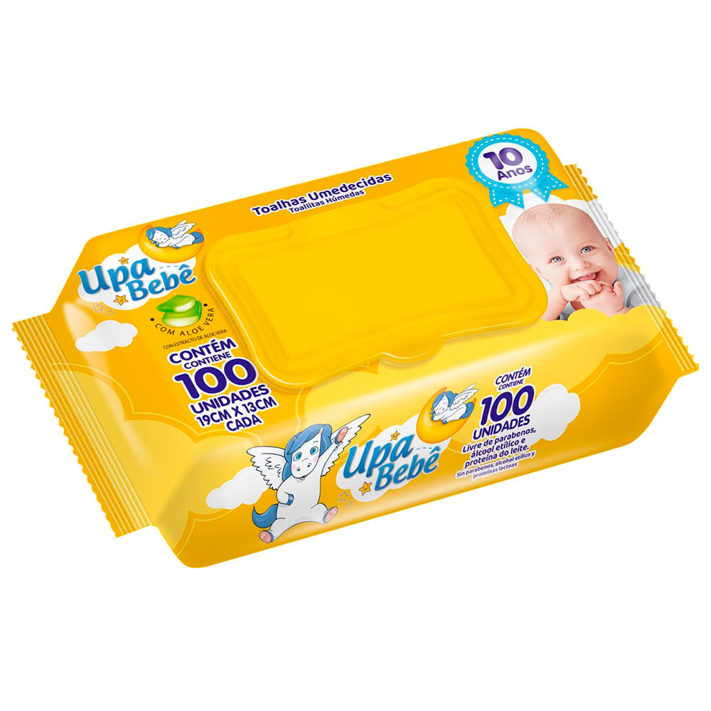 Toalha Umedecida Upa Bebê 100 Unidades em Oferta na Shopee