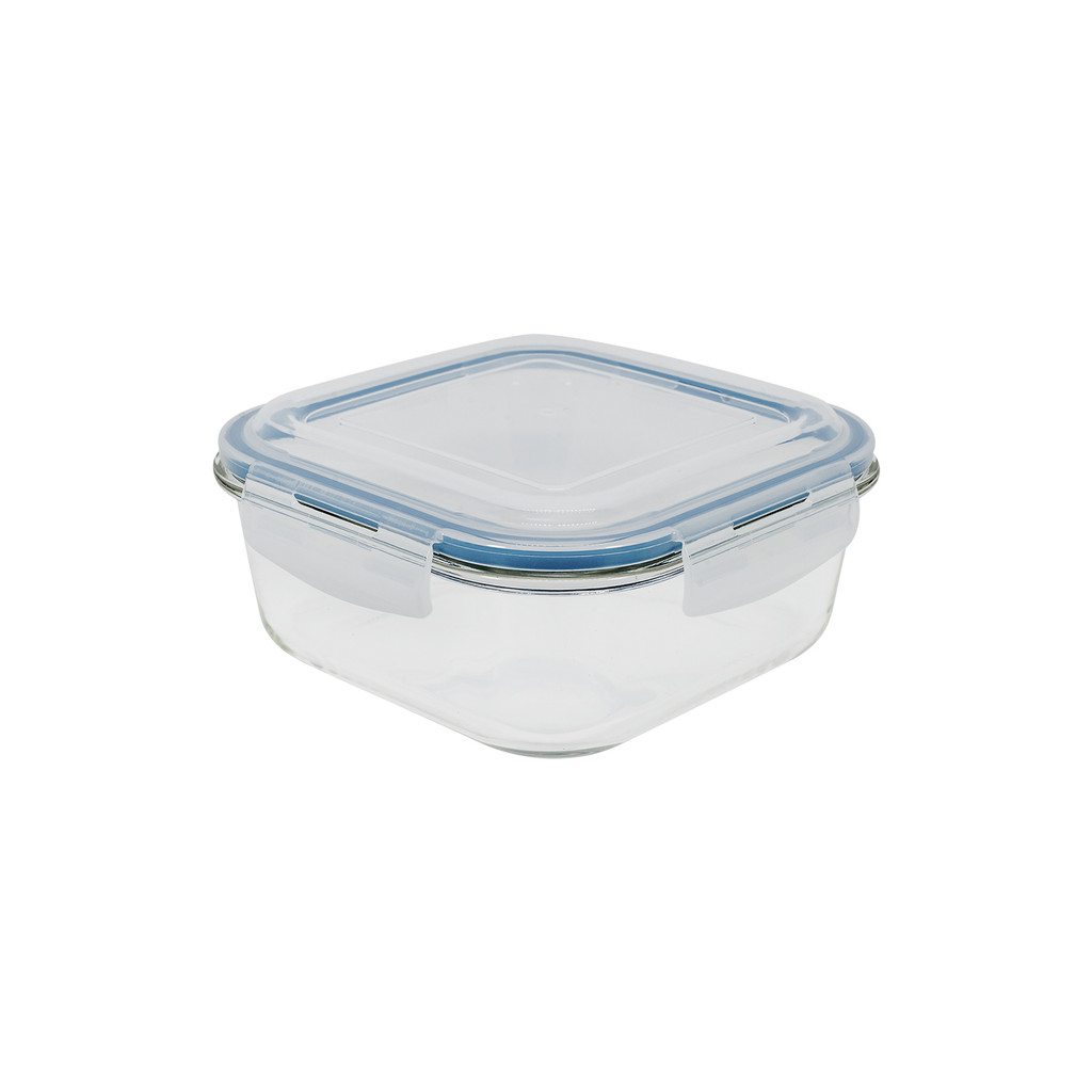 Pote de Vidro Hermético Quadrado com Trava - 2200ml Transparente Oikos em Oferta na Shopee