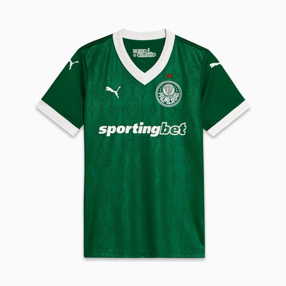 Camisa Palmeiras I Puma 25/26 Feminina Verde Oficial + NF