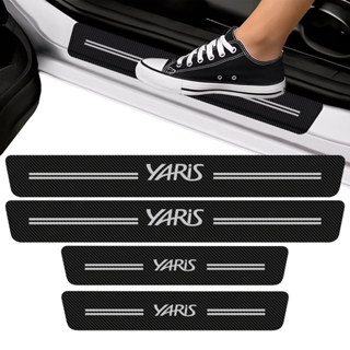 Soleira Porta Para Toyota Yaris Fibra de Carbono Protetora em Oferta na Shopee