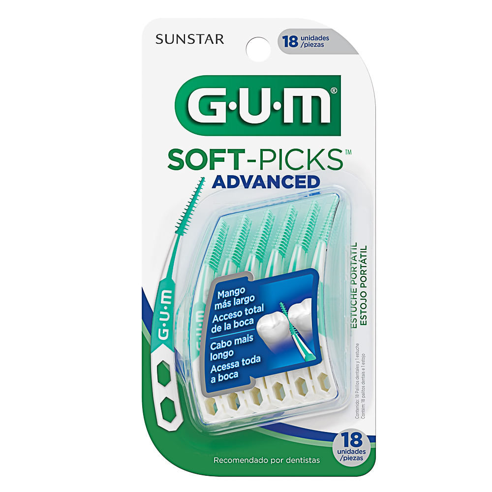 Escova Interdental Gum Soft-Picks Advanced com 18 Unidades em Oferta na Shopee