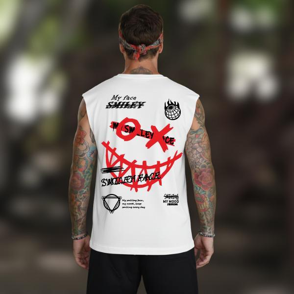 Regata Oversized Masculina Smile Face Streetwear