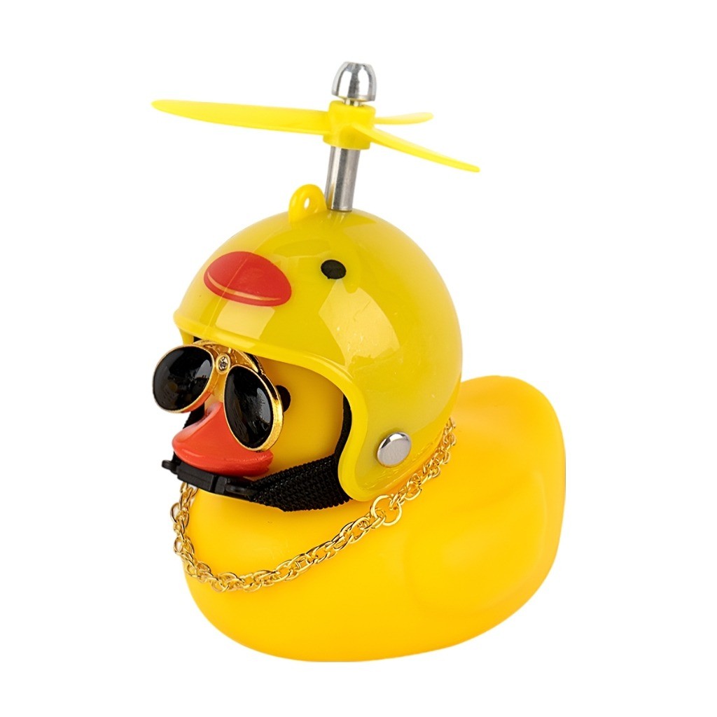 Patinho Com Capacete Pato Hélice Óculos Buzina Bike Moto em Oferta na Shopee