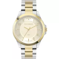 RELÓGIO TECHNOS FEMININO PRATA / DOURADO CRISTAIS 2035MSZ/1X
