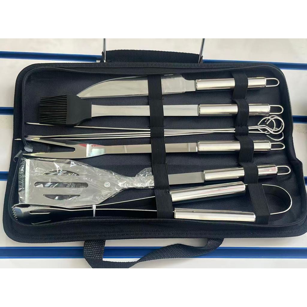 Kit De Talheres De Acampamento Em Aço Inoxidável, Talheres 9 Pçs
