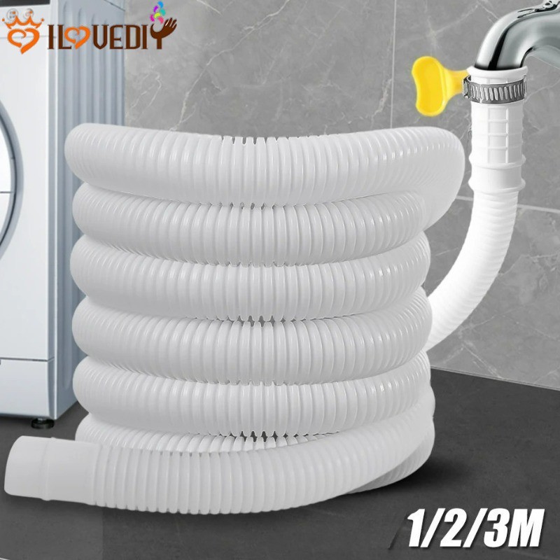 Mangueira De Extensão De Material De PVC Para Drenagem E Lavanderia Ca , Construção Durável Flexível , 1-3m , Acessório