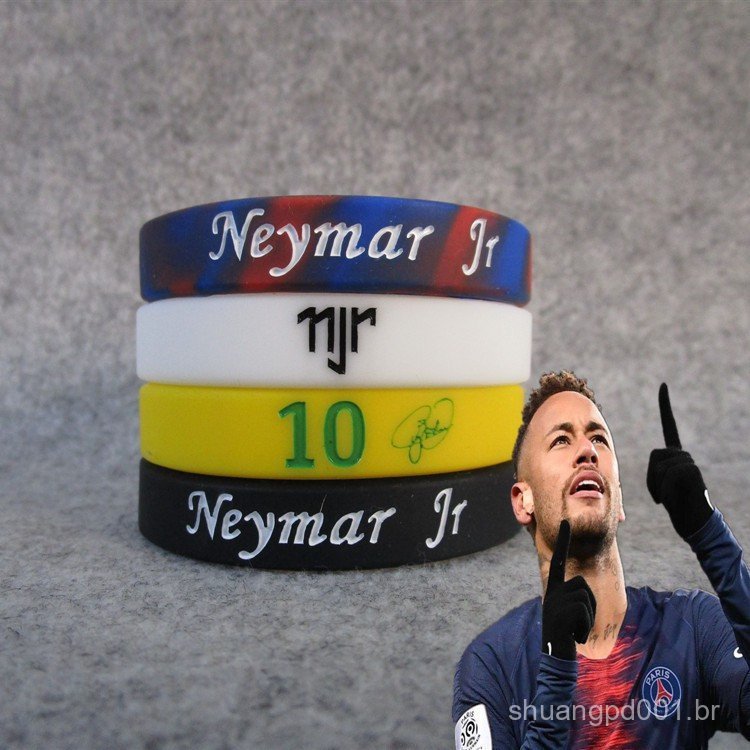 Pulseira De Silicone Trançado De Signature / Signature / Brasil No. 10 / Estrela / Neymar