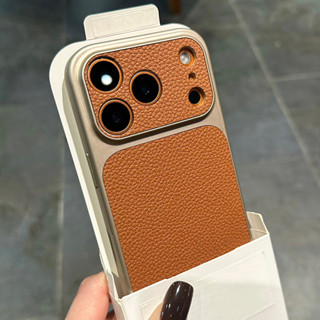 Luxo Lichia Grão Cáqui Caso De Telefone Para iPhone 11 12 13 14 15 16 17 Pro Max Plus Pára-Choques Casos Traseiros Capa em Oferta na Shopee