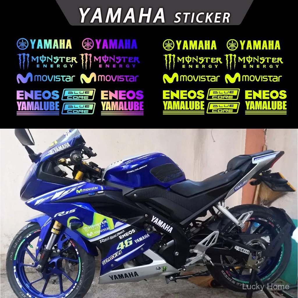 Adesivo Refletivo Impermeável para Motocicleta Yamaha, Emblema de Capacete, Logo Monster IVYY