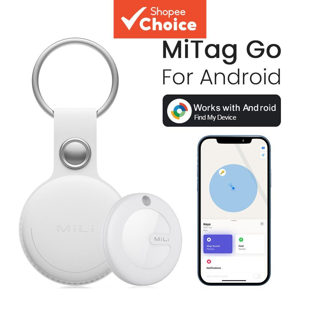  Rastreador de Compatibilidade Bluetooth MiLi MiTag Go para Android, Localizador de Itens, funciona com o Google