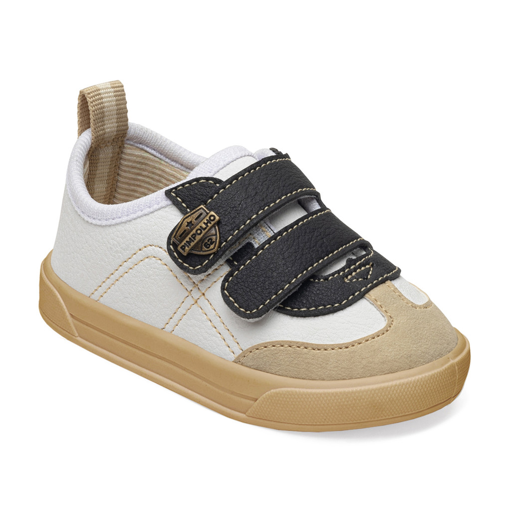 Tenis Bebe Street Urban Branco e Preto Pimpolho