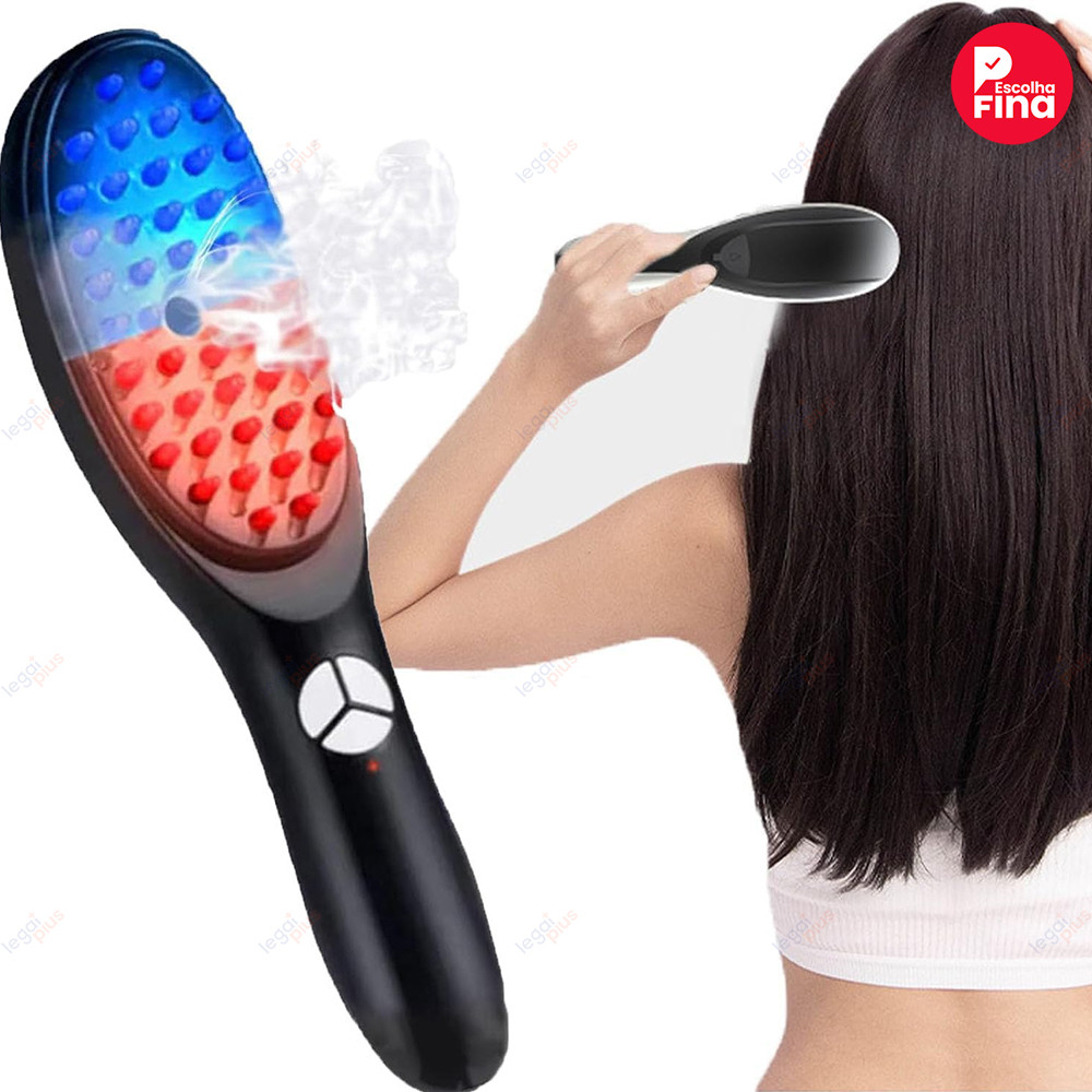 Escova de Cabelo Profissional com Laser 4 em 1 – Massagem no Couro Cabeludo e Redução da Queda