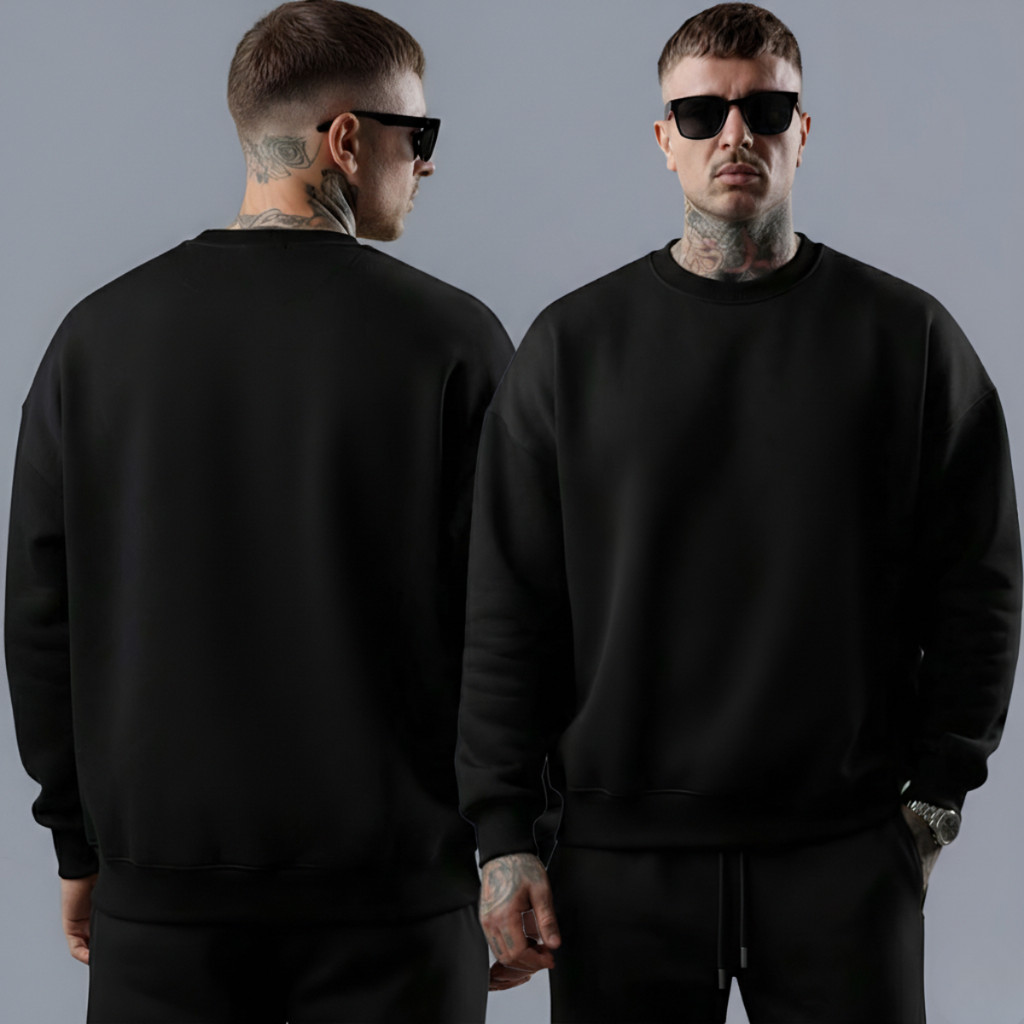 Moletom Gola Redonda Blusa De Frio Basico Careca Casaco Feminino Masculino Flanelado Liso Sem Estampa Algodão Qualidade