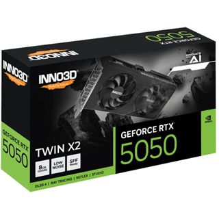 Placa de Vídeo NVIDIA GeForce INNO3D RTX5050 8GB Twin X2 128BITS DLSS 4 GDDR6 N50502-08D6-174071N em Oferta na Shopee