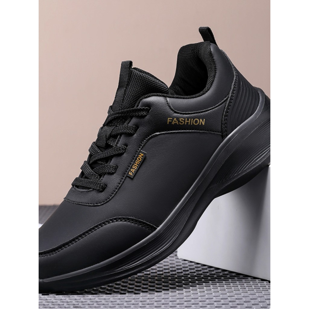 Especial Calçados Esportivos Masculinos Outono Estilo Masculino Couro Preto À Prova D'água Sapatos Casuais L