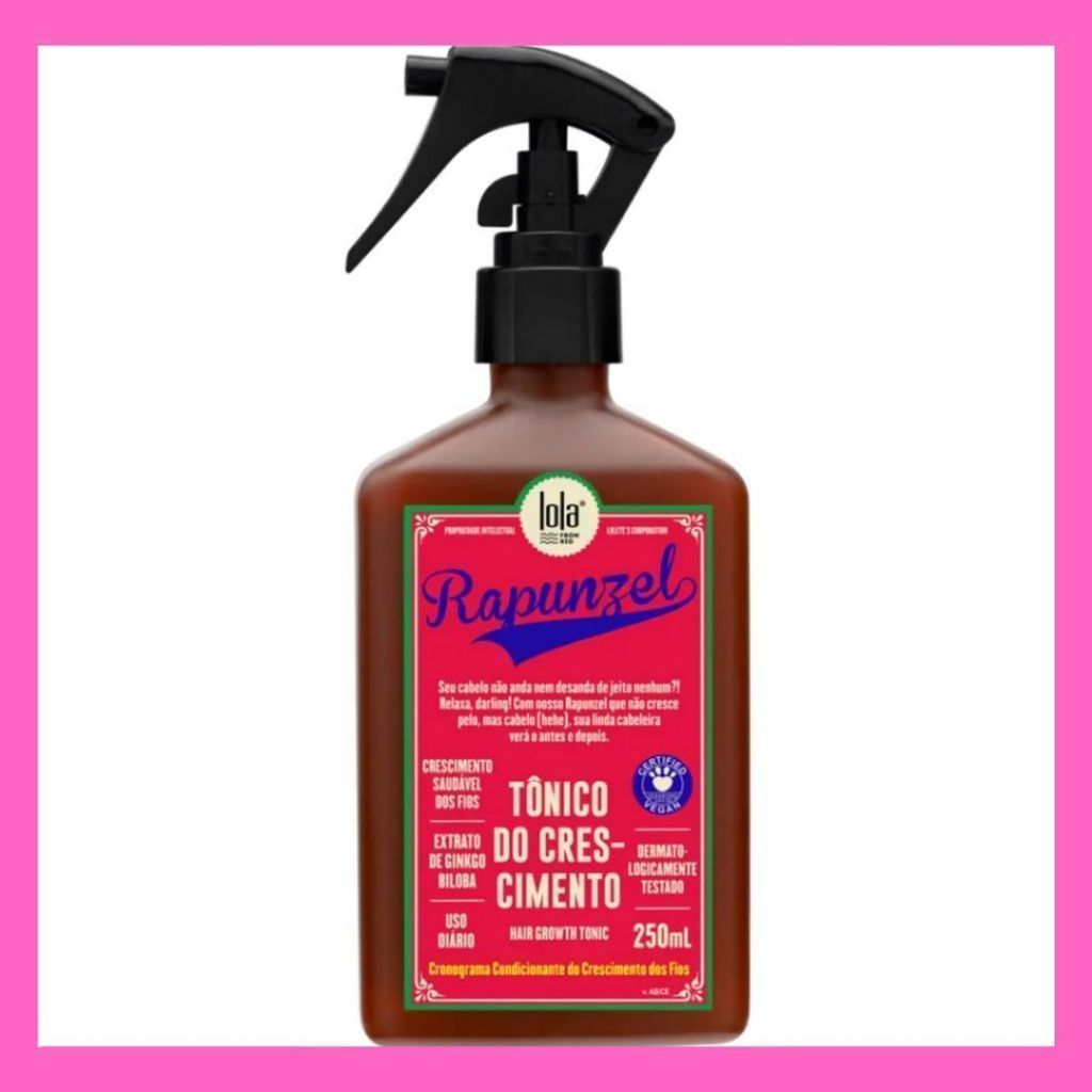 Tônico Rapunzel 250ml Lola Cosmetics Crescimento e Força dos Fios