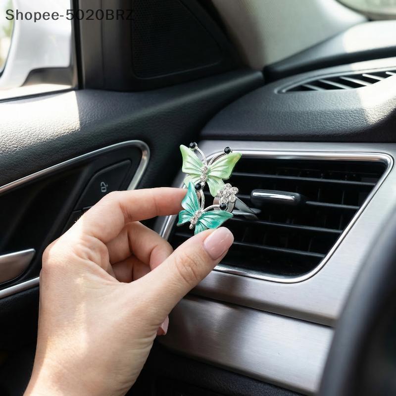 [THEBR] Clipe De Perfume De Carro Para Ventilação De Ar Condicionado Estilo Duplo Ambientador De Aromaterapia De Duas Co