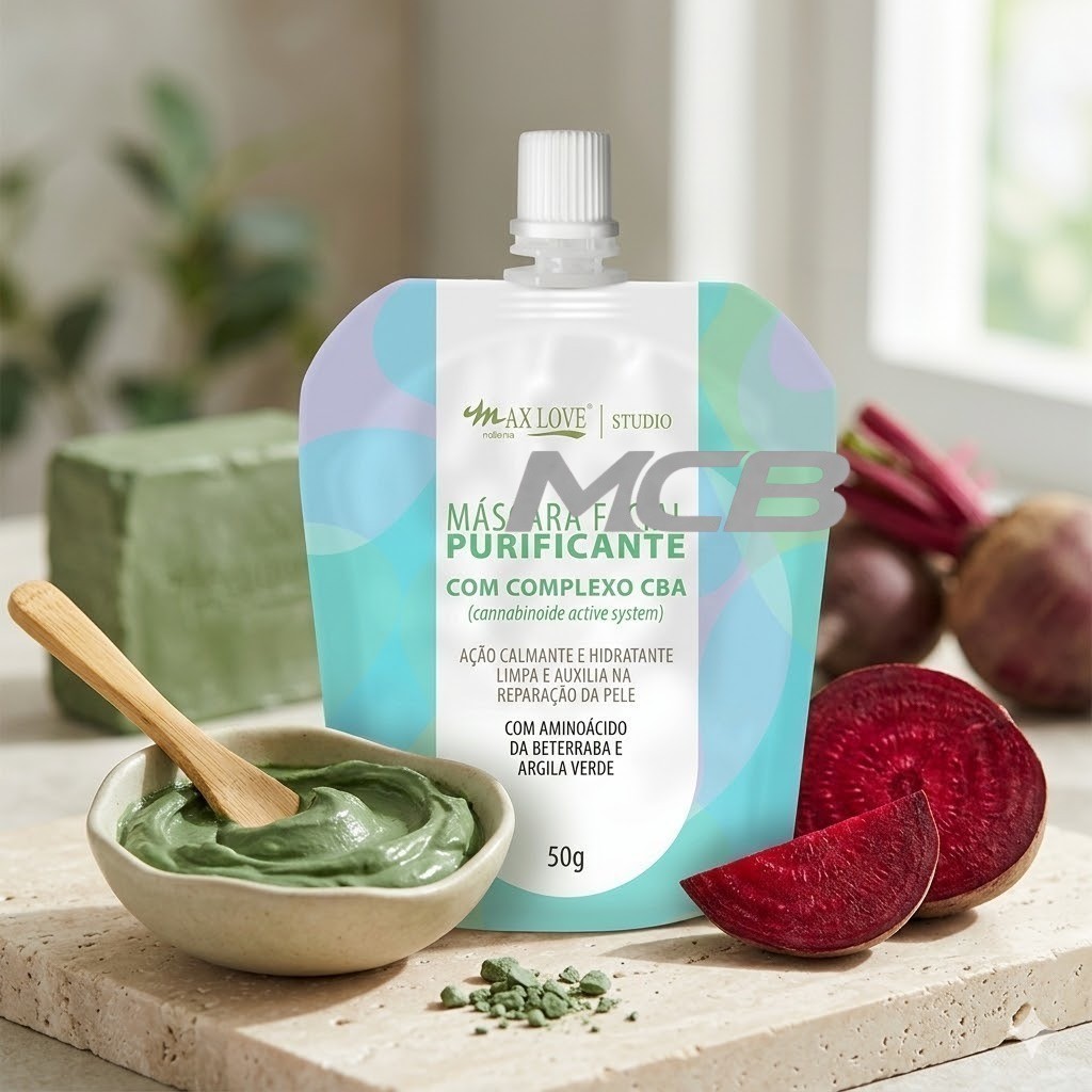 (V)Máscara Facial Purificante Max Love Complexo CBA1G7AXUXZ