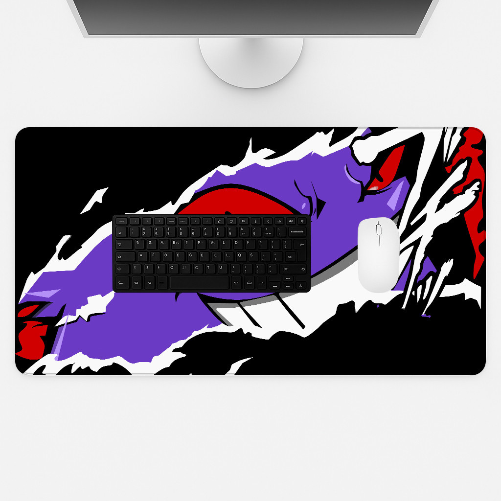 Mousepad Tapete Gamer Estampa Anime Poke Roxo e Preto Acessorio Para Teclado Computador