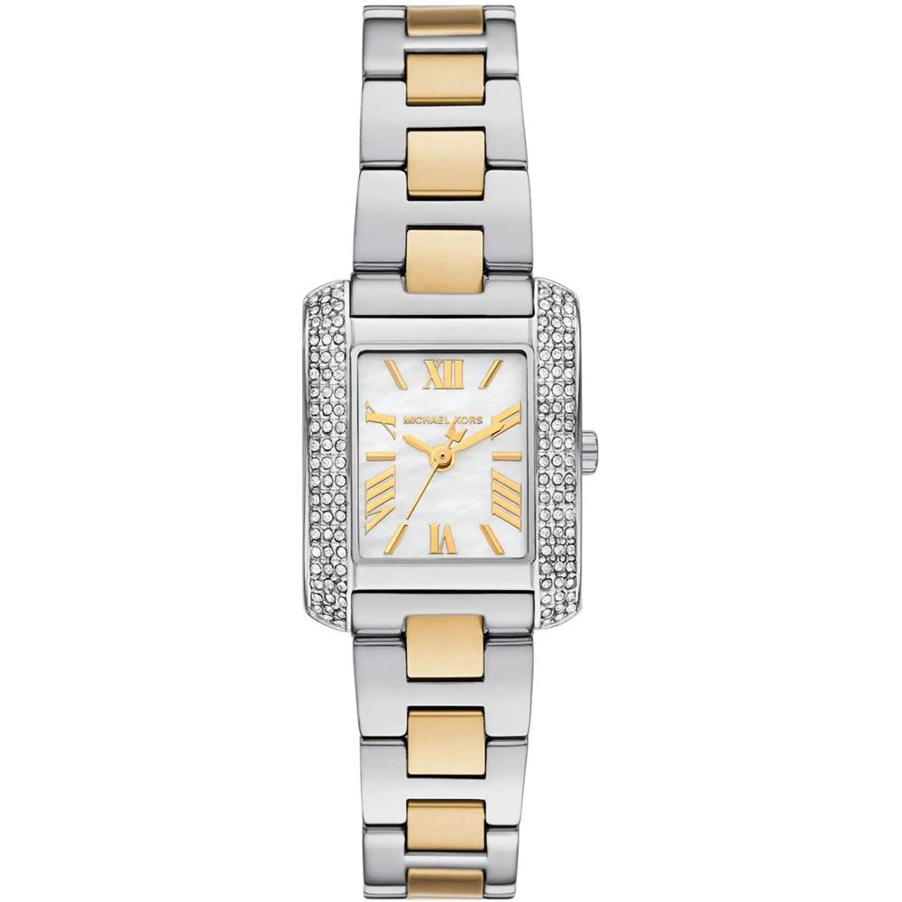 Relógio Michael Kors Feminino Ref: Mk4882/1bn Clássico Retangular Bicolor