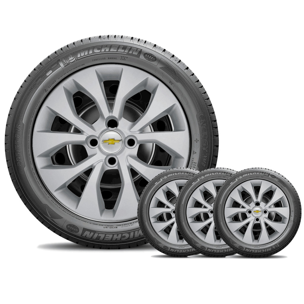 Jogo 4 Calotas Aro 15 Chevrolet Onix Prisma Prata CL10031PN (Emb Prata)