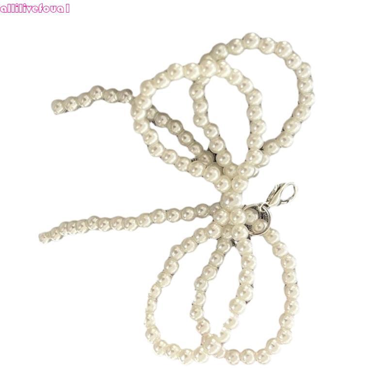 allilivefoua1 Capa Telefone Transparente Elegante Pingente Laço, Chaveiro E Delicado, Ornamento, Chave Port