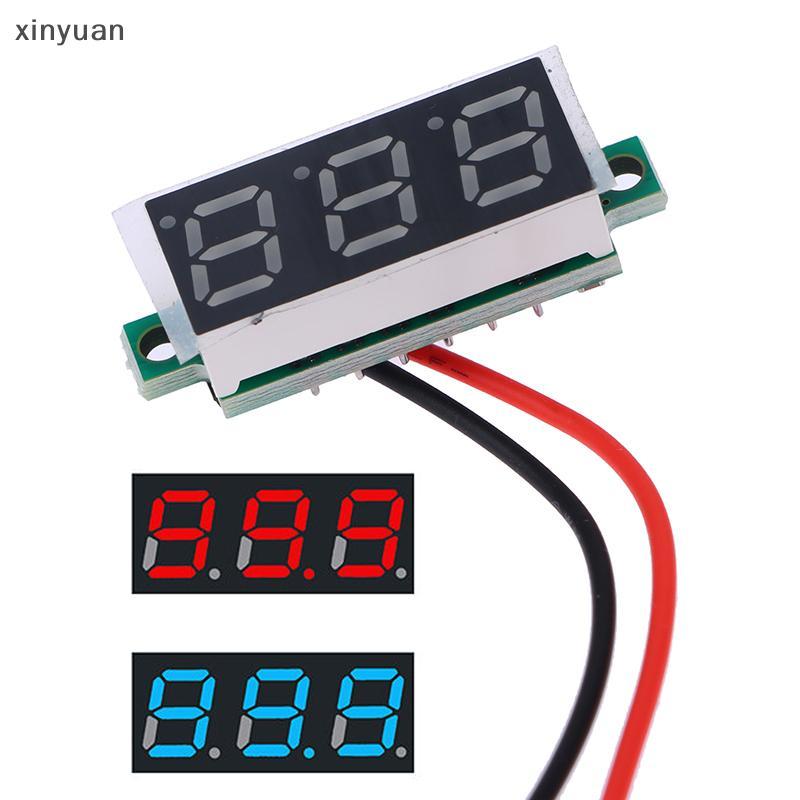xiny DC5-30V Medidor De Tensão 0.28 Polegada LED Voltímetro Digital Auto Carro Móvel Testador Detector Vermelho Verde Az