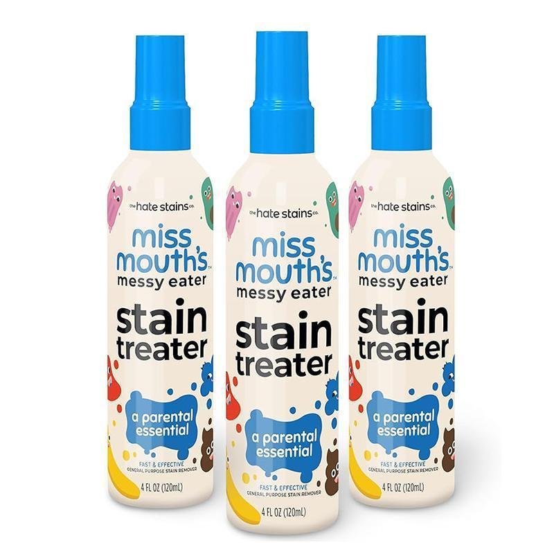 Miss Mouth's Messy Eater Stain Treater Spray - 4oz Stain Remover - Newborn & Baby Essentials - No Dry Cleaning Food, Gre