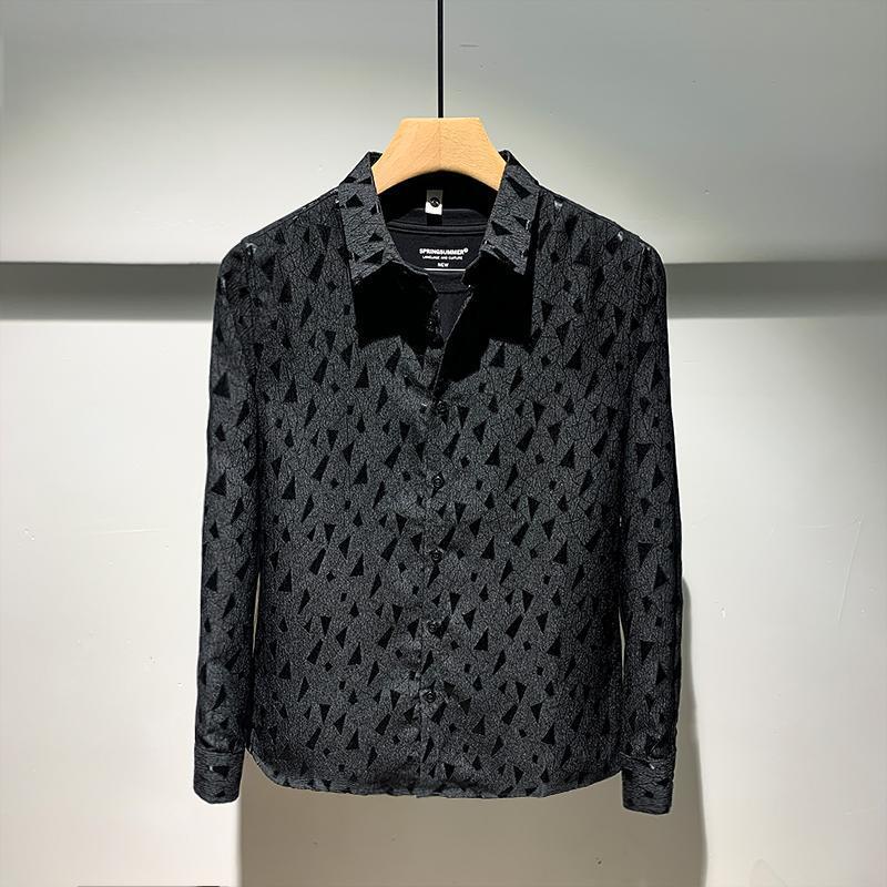 Camisa masculina simples Casaco de rua casual Camisa masculina Casaco masculino de cor pura