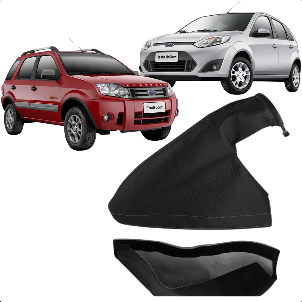 Coifa Freio De Mão Ford Fiesta Ecosport 2002..2014 Universal Preto