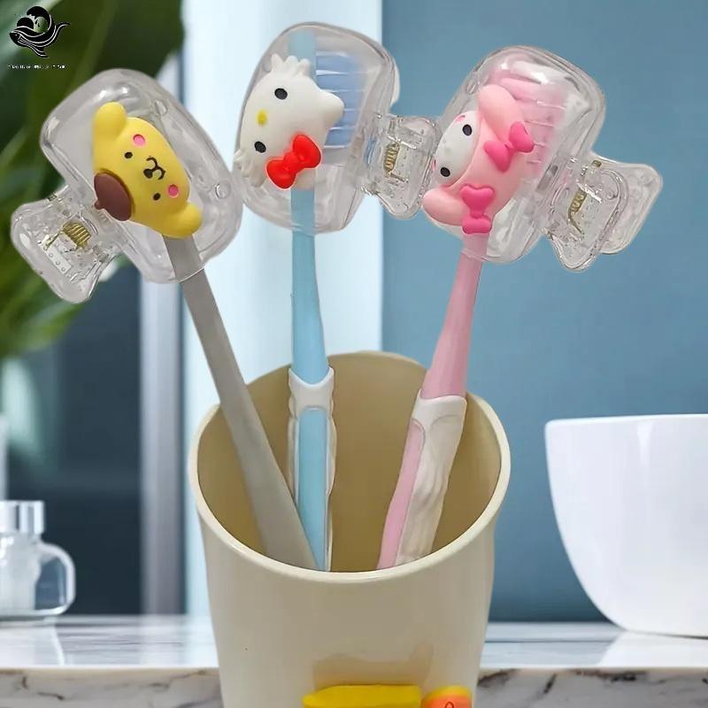 PFG 1/3/5 Pçs Sanrio Hello Kitty Kulomi Titular Escova De Dentes Viagem Cabeça Capa Portátil Protetores Caixa FG