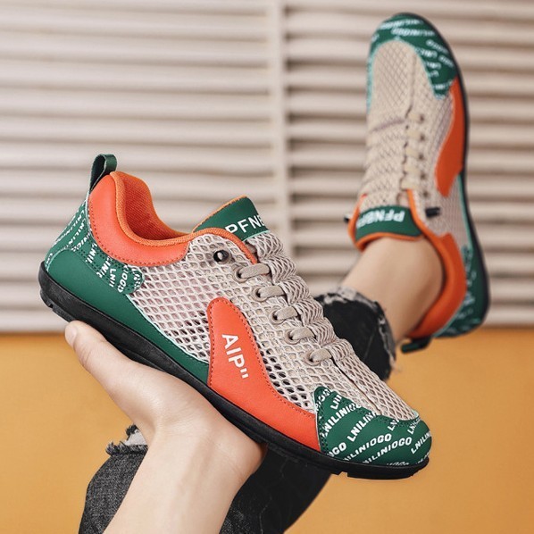 Sapatos masculinos 2026 novo estilo High-End Para sapatos deslizamento-em sapatos de malha moda Casual sapatos esportivo