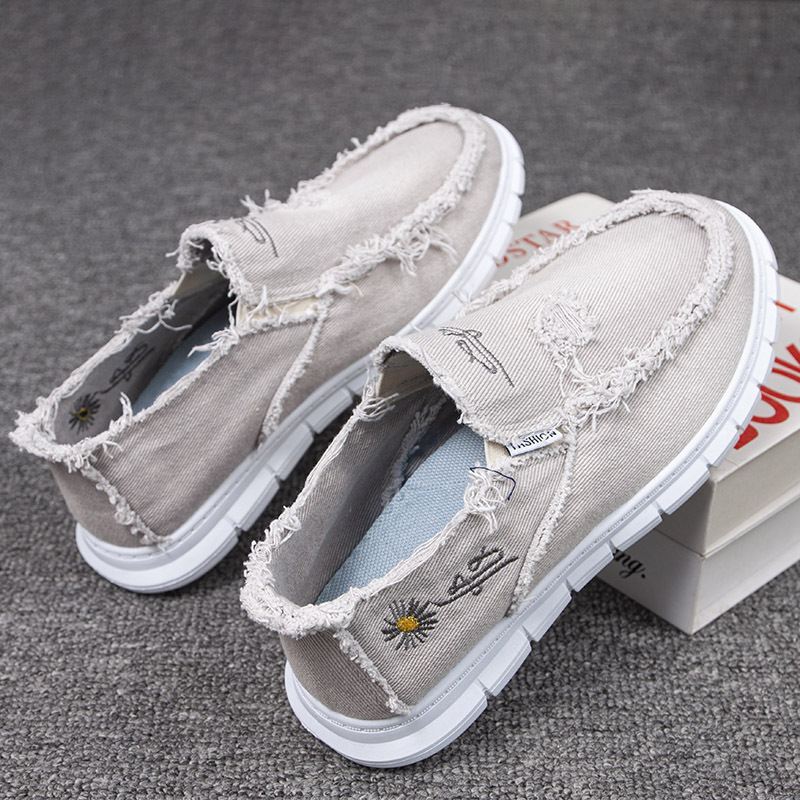 Sapatos de lona masculinos verão primavera respirável sapatos masculinos de sola macia deslizamento em sapatos tênis vel