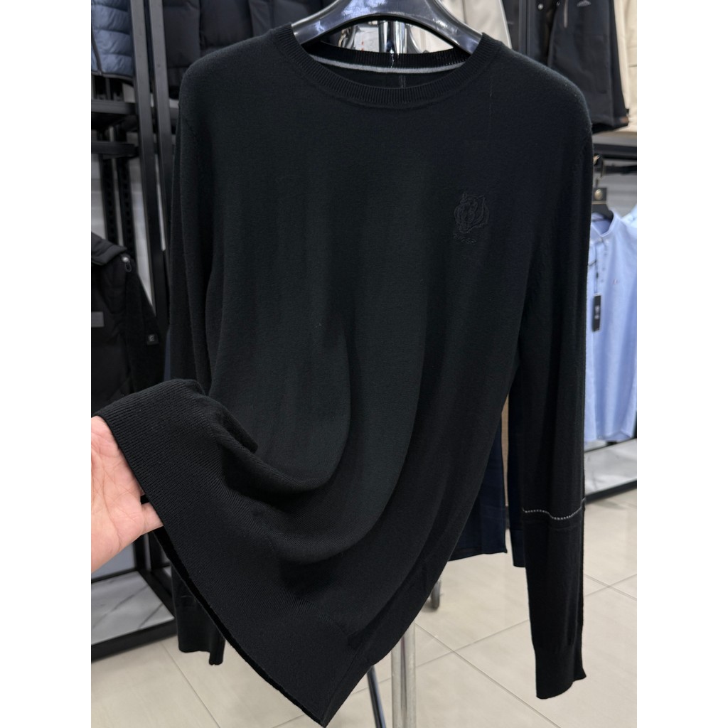 [Yajia] Incluindo marca de lã confortável com etiqueta de corte de armário primavera outono masculino suéter de gola red