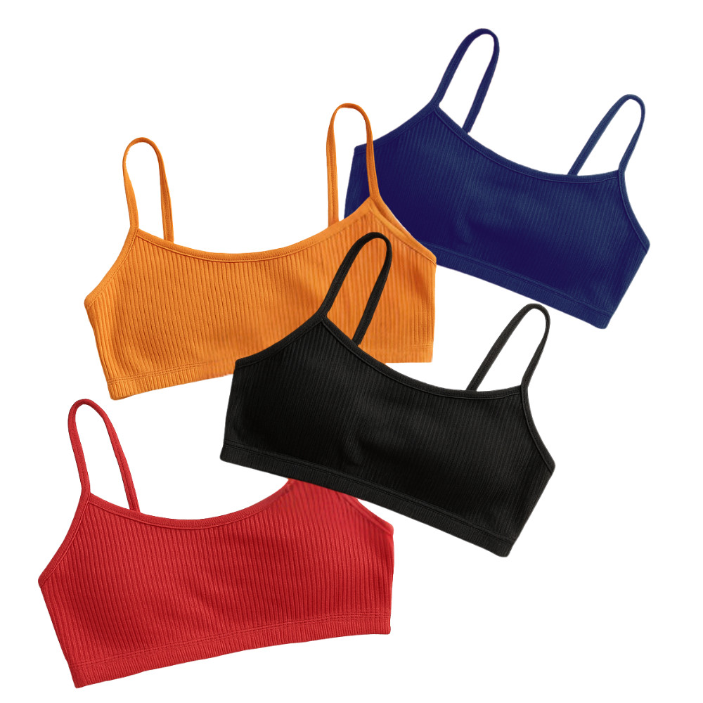 Kit 4 Top Alcinha Canelado Suede Sem Bojo Verão Esportes Lazer Diversas Lindas Cores em Oferta na Shopee