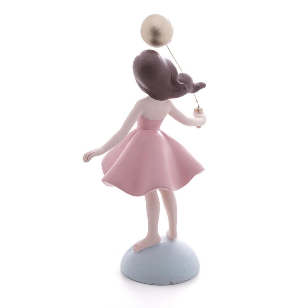 Figura Decorativa Wolff Boneca com Balão Dourado 22cm em Oferta na Shopee